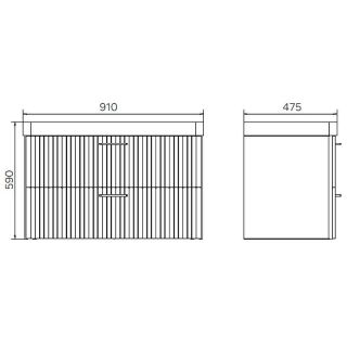 Тумба с раковиной Comforty Ангара 90 00-00021037 подвесная Дуб темно-коричневый